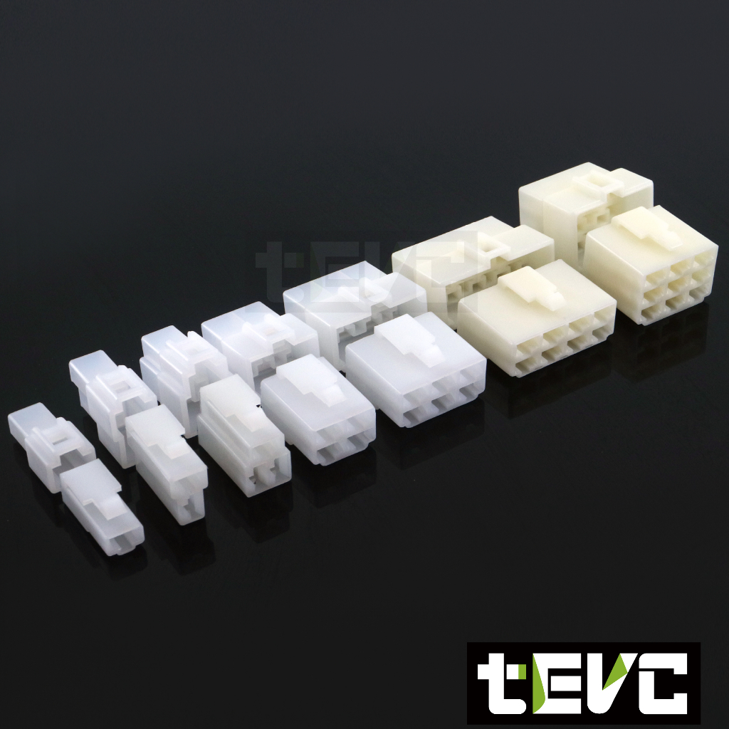 《tevc》6.3 C46 1~9孔 接頭 機車 電線接頭 250型 連接器 公母頭 快速接頭 電系接頭, , large