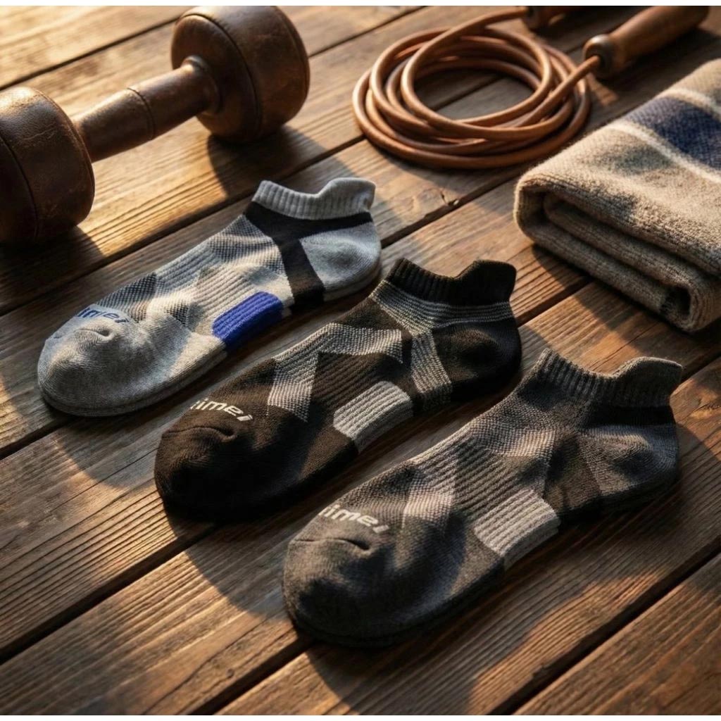 [Kaimei Cotton Industry] 5 pairs set, random and excellent, MIT made in Taiwan, top-notch sweat-absorbent and deodorant, small ears, boat-shaped arch socks, sports socks, thickened and deodorized, 24-28cm, , large