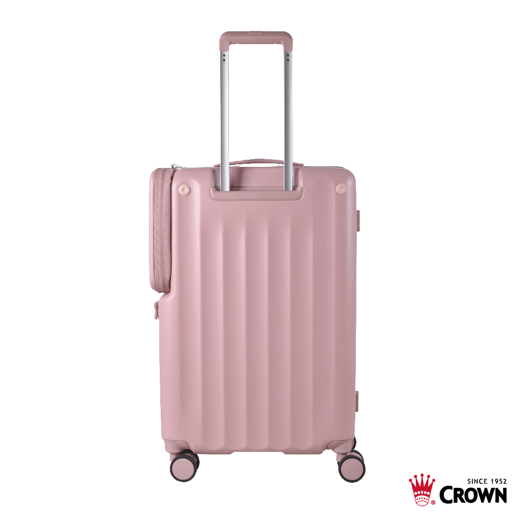 【CROWN】WAVE 26吋前開式側袋磁吸剎車箱-奶霧玫瑰, , large