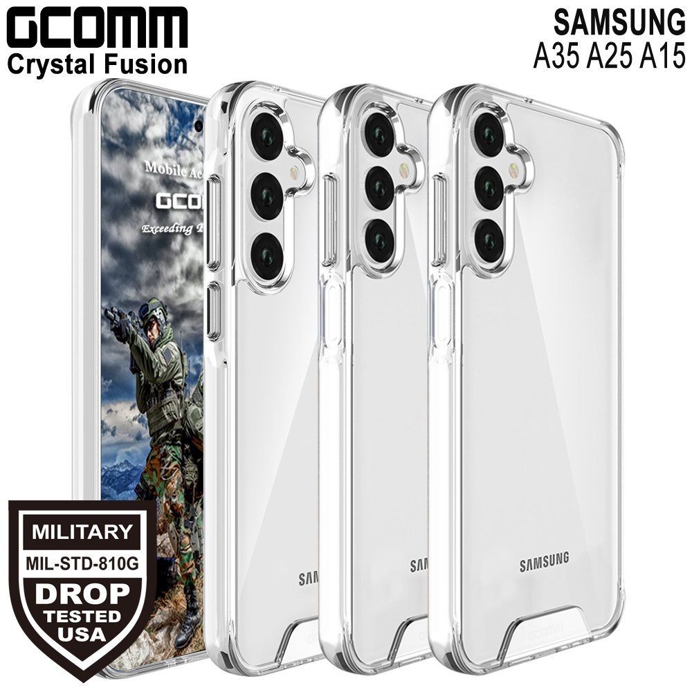 GCOMM 三星 A35 A25 A15 晶透軍規防摔殼 Crystal Fusion, , large