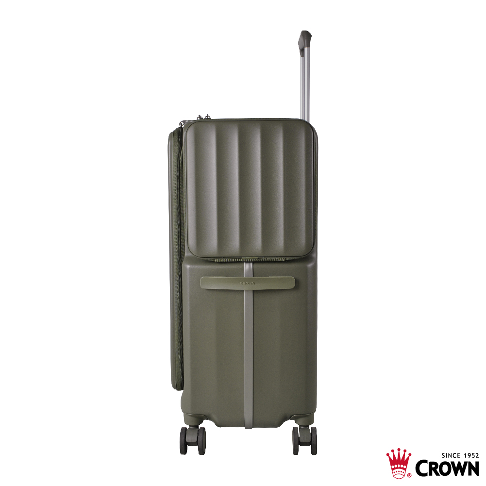 【CROWN】WAVE 29吋前開式側袋磁吸剎車箱-森林抹茶, , large