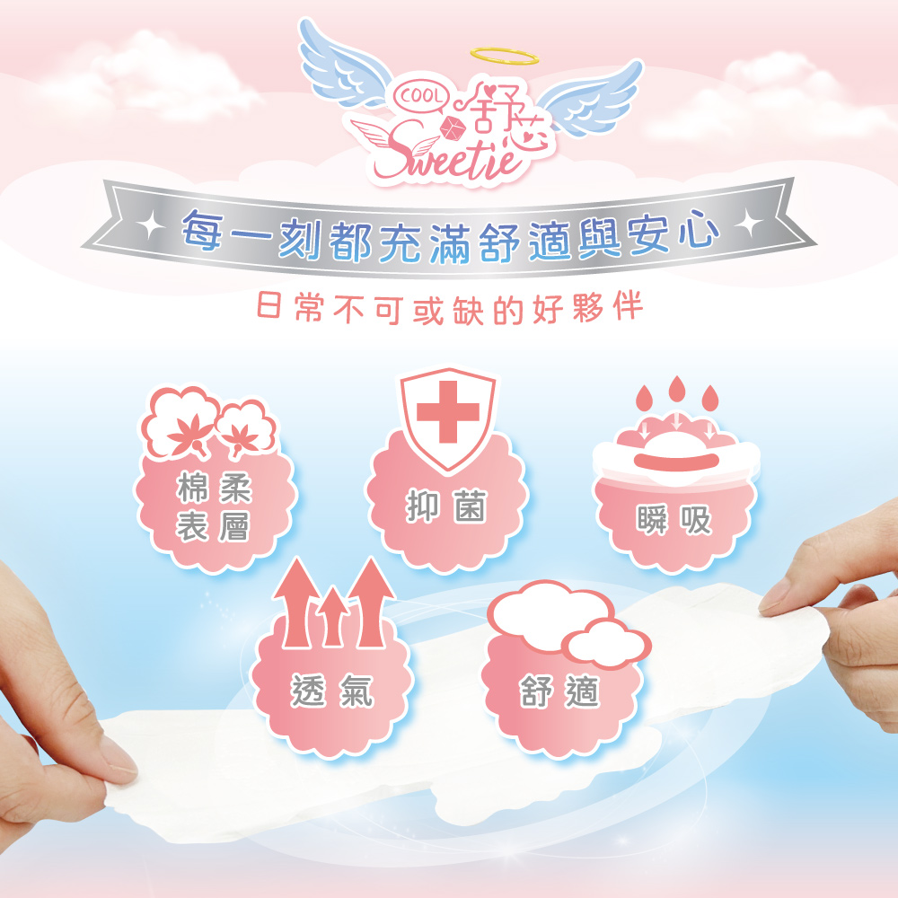 Ultra-thin cooling sanitary pad(24.5cm / 8 piece *5 pack), , large