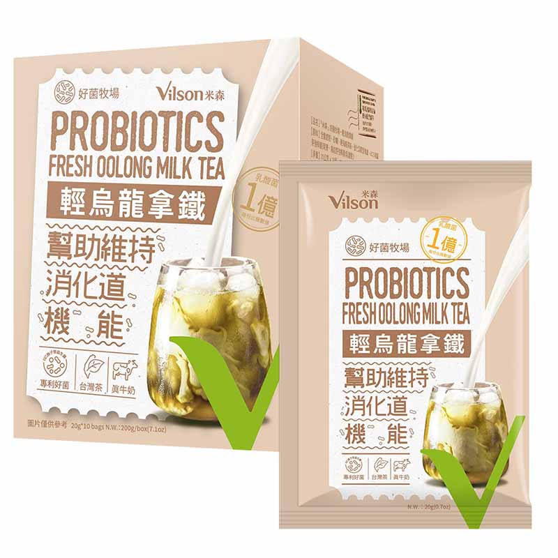 【米森 vilson】好菌牧場-輕烏龍拿鐵(20gx10包/盒)●有效日期2026.08.15, , large