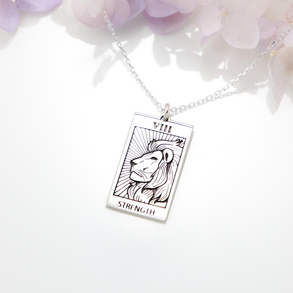 【Angel & Me】Tarot Lion Strength s925 sterling silver necklace Birthday gift, , large