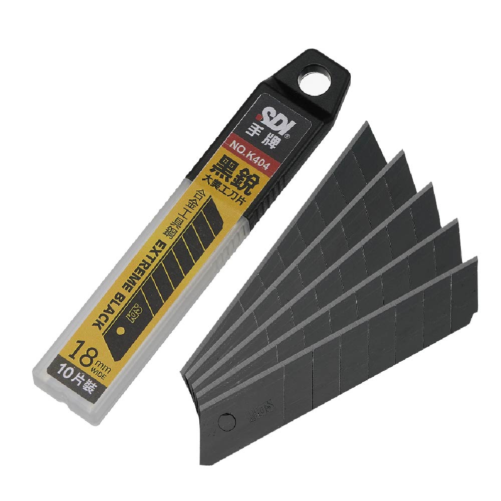 【SDI 手牌】黑銳大美工刀片 10片 /盒 K404C, , large