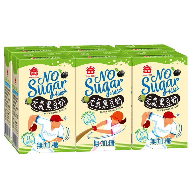 義美元氣黑豆奶(無加糖)250ml, , large