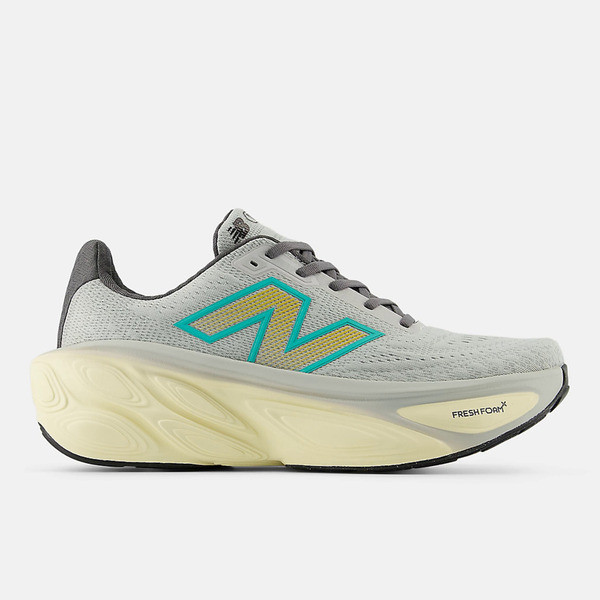 New Balance Fresh Foam X More V5 男 慢跑鞋 2E寬楦 緩震 灰綠 [MMORLJ5], , large