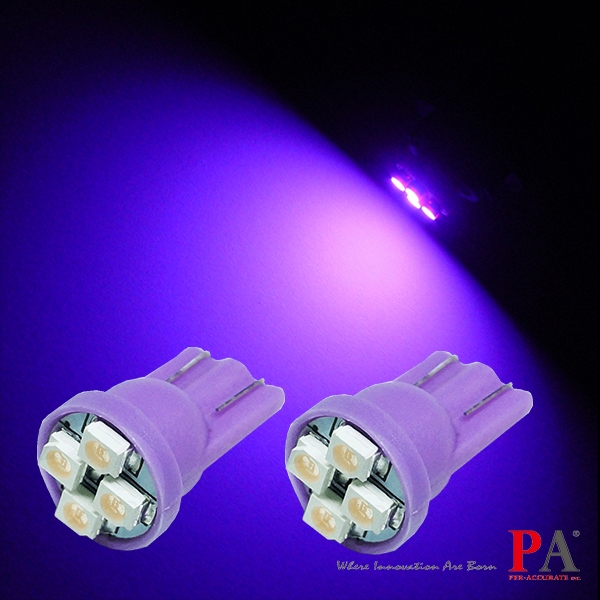 【PA LED】T10 4晶 SMD LED 儀表燈 室內燈 冷氣燈 車門燈 小燈 牌照燈 11色可選, , large