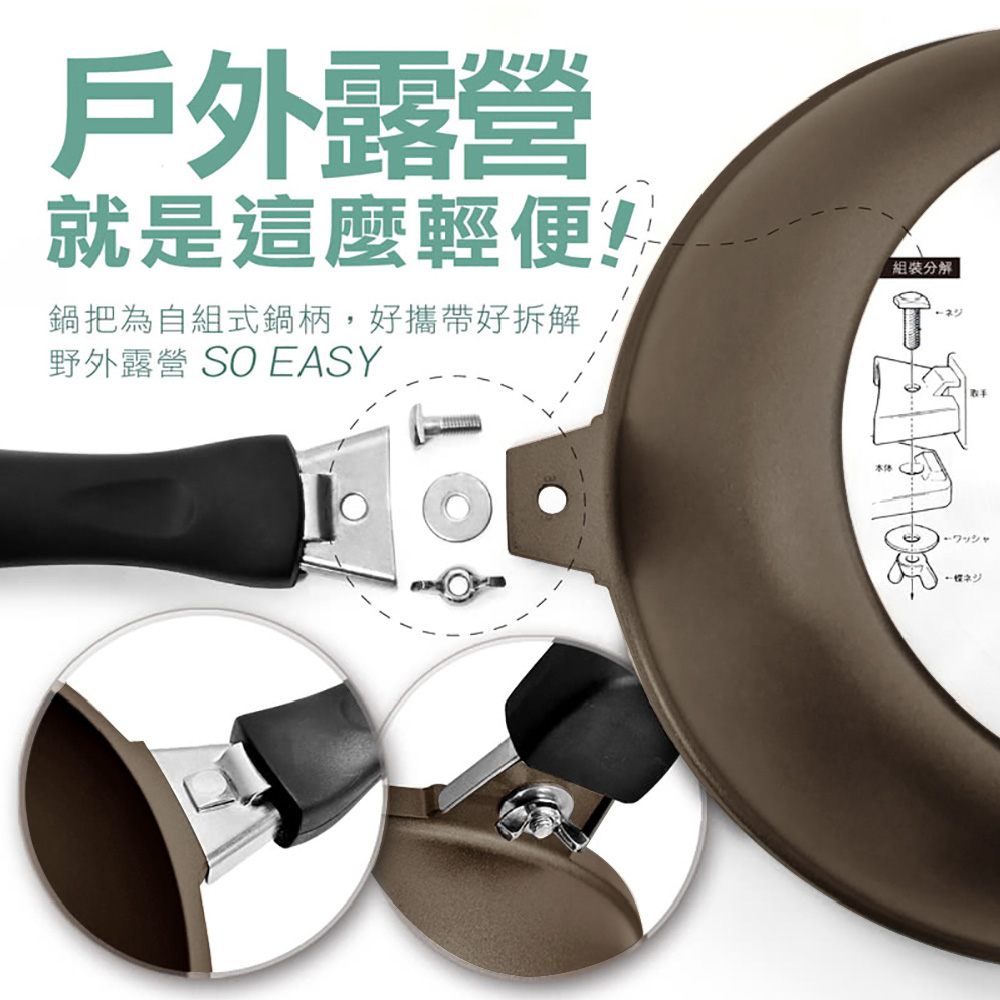 【日本Peacetar必仕達】澳洲原礦 手工鑄造 輕食不沾平底鍋26/28/30cm 不沾鍋 平底鍋 不粘鍋 炒鍋, , large