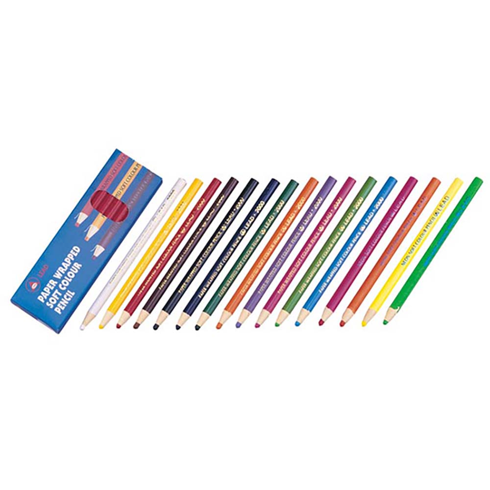 【 徠福 】利得LEAD 紙捲蠟筆 16色可選 12支入 / 盒 NO.2000   -  多款可選, , large