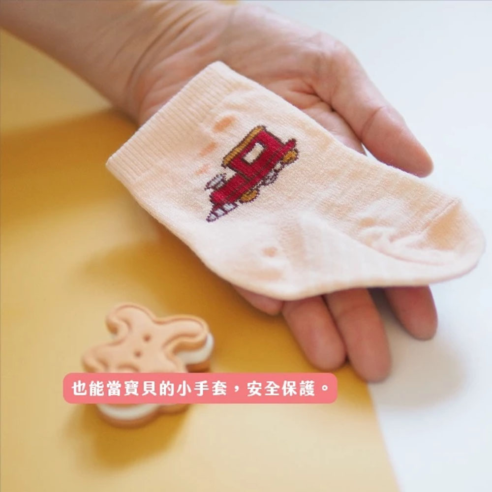 [凱美棉業] MIT台灣製 純棉舒適寶寶襪 (9-11cm) 可愛小火車, , large
