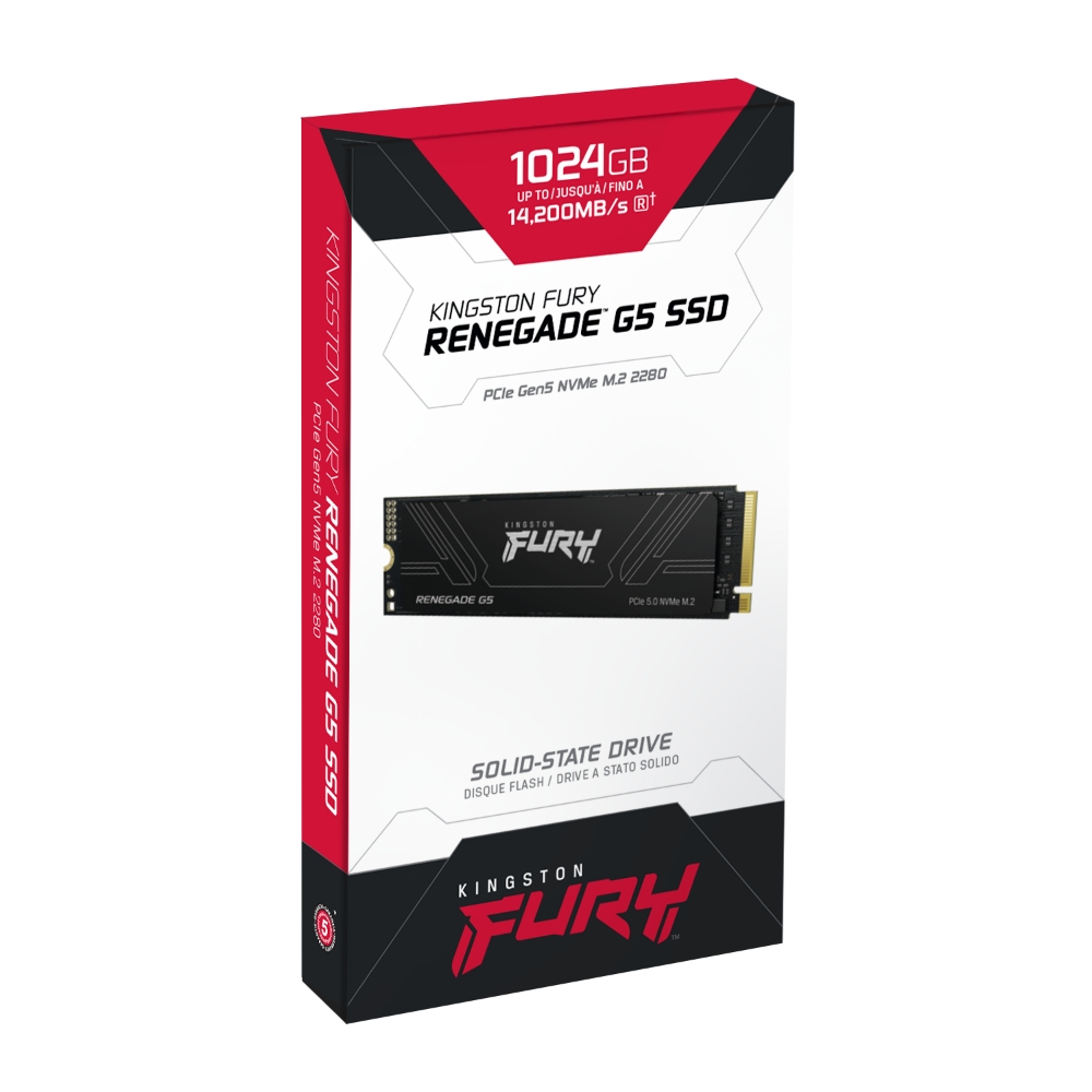 【Kingston】金士頓 1TB FURY Renegade G5 PCIe 5.0 NVMe M.2 2280 代理商公司貨, , large