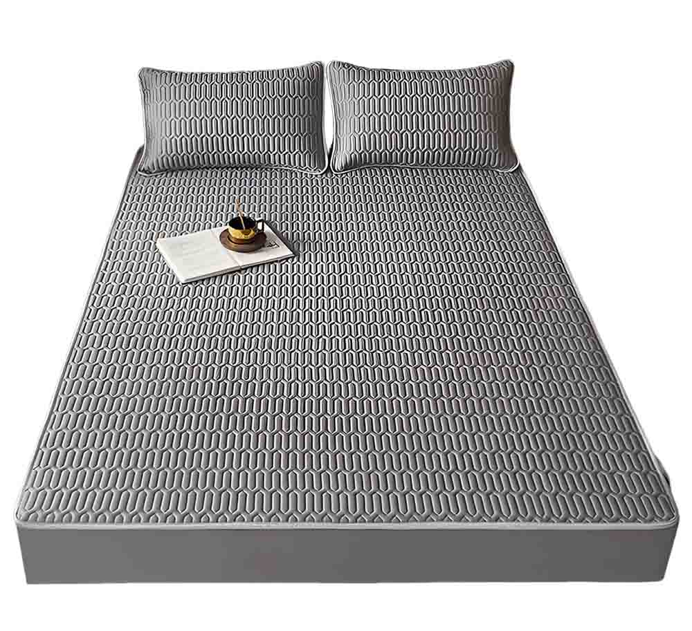 HABABY Huan'an Home Furnishings [Gift Set] Bed Sheet Latex Cooling Mat, Standard Double, Gentleman Gray, , large
