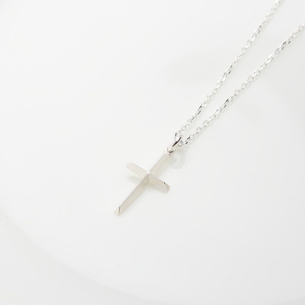 【Angel & Me】Christian cross s925 sterling silver necklace God Jesus gift, , large