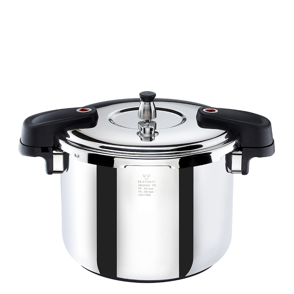 【Buffalo牛頭牌】雅適商用快鍋12L (壓力鍋 304不鏽鋼 SGS檢測安全無毒 電磁爐 IH爐 營業用), , large