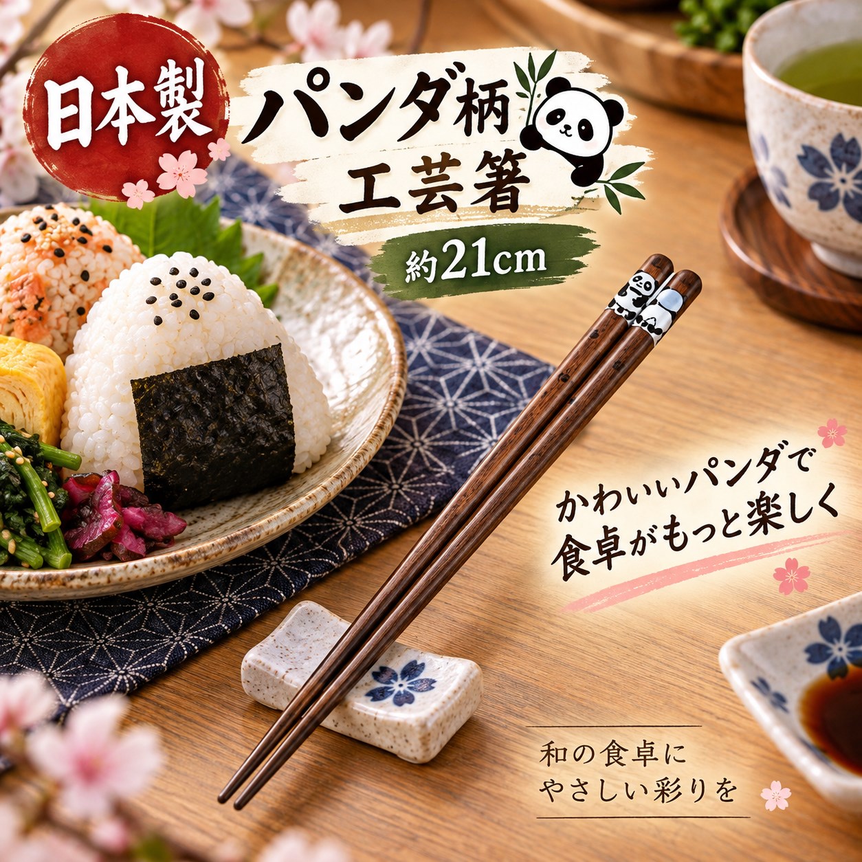 【HIYASU日安工坊】日本工藝箸-熊貓, , large