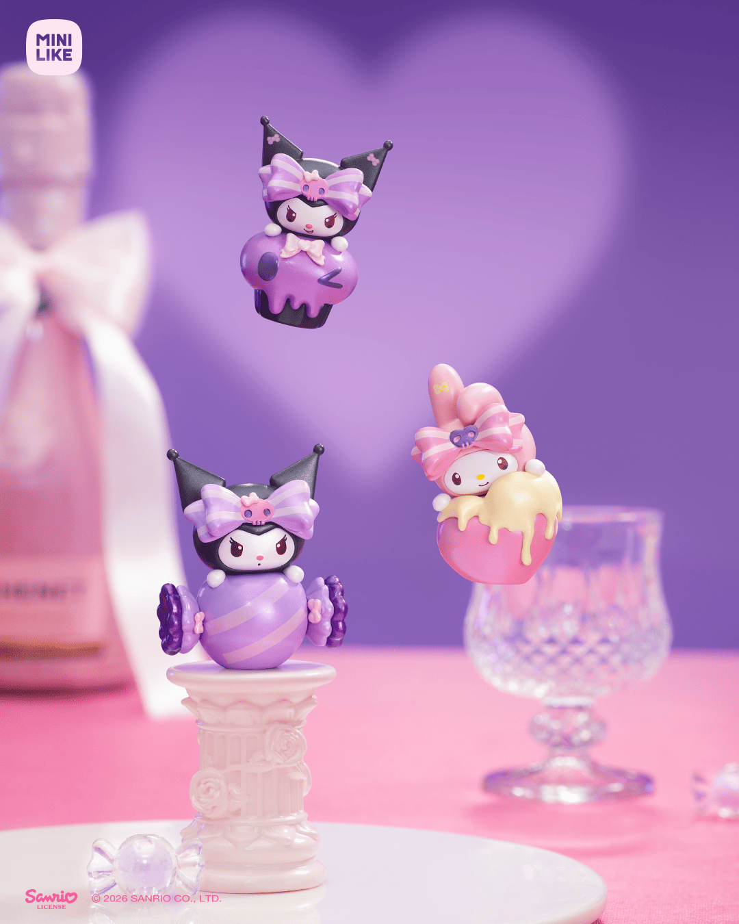 【際洋文化】My Melody&Kuromi糖心蜜約系列萌趣豆, , large