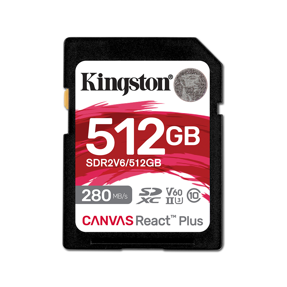 【Kingston】Canvas React Plus 512G SDR2V6 SDXC U3 V60 UHS-II 記憶卡 讀取速度:280MB/s, , large