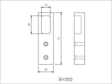 Square flat tube head with seal, , large