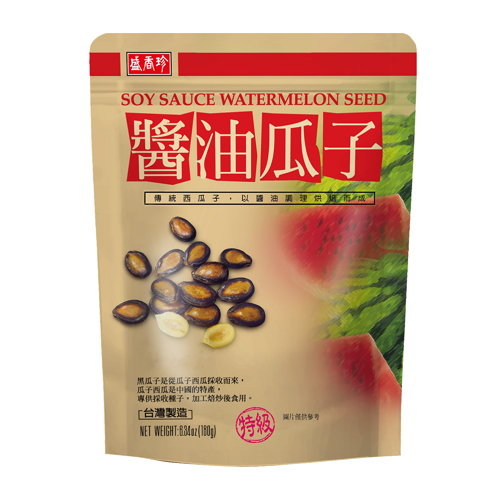 盛香珍特級醬油瓜子180g, , large