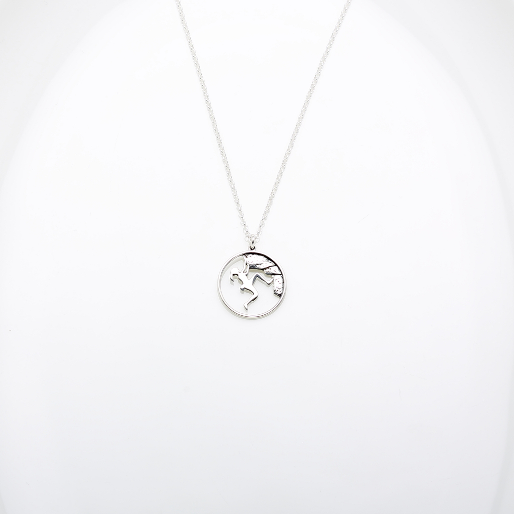 【Angel & Me】Rock Mountain Climbing s925 sterling silver necklace birthday gift, , large