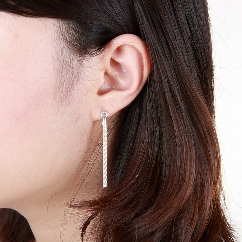 【Angel & Me】Italy Elegant tassel s925 sterling silver earrings Birthday gift, , large