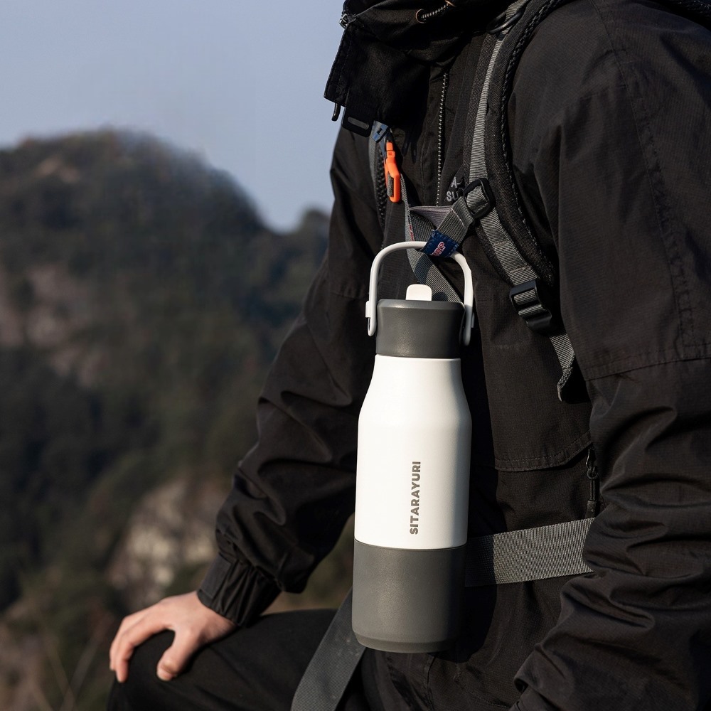【H&R安室家】SITARAYURI 304不鏽鋼吸管保溫瓶700ml(H07), , large