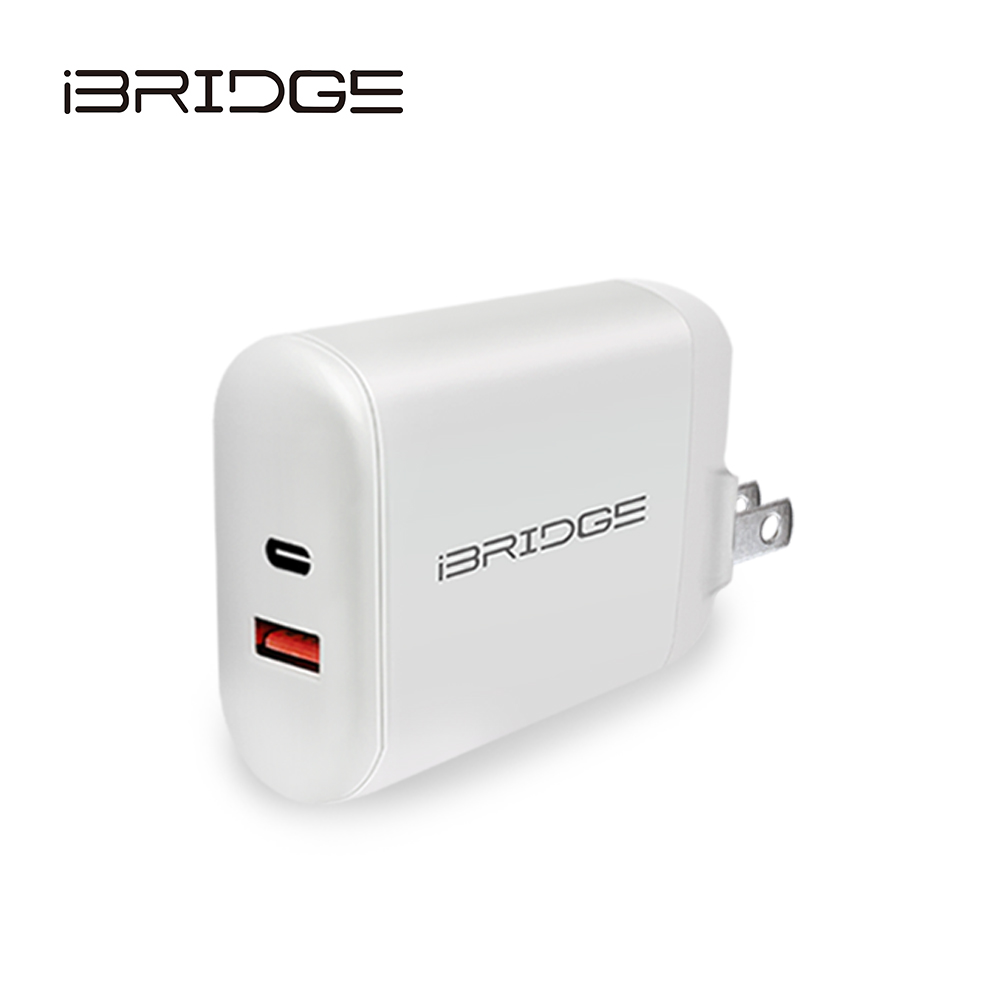 iBRIDGE PD3.0 30W+QC18W 雙孔急速快充充電器, , large