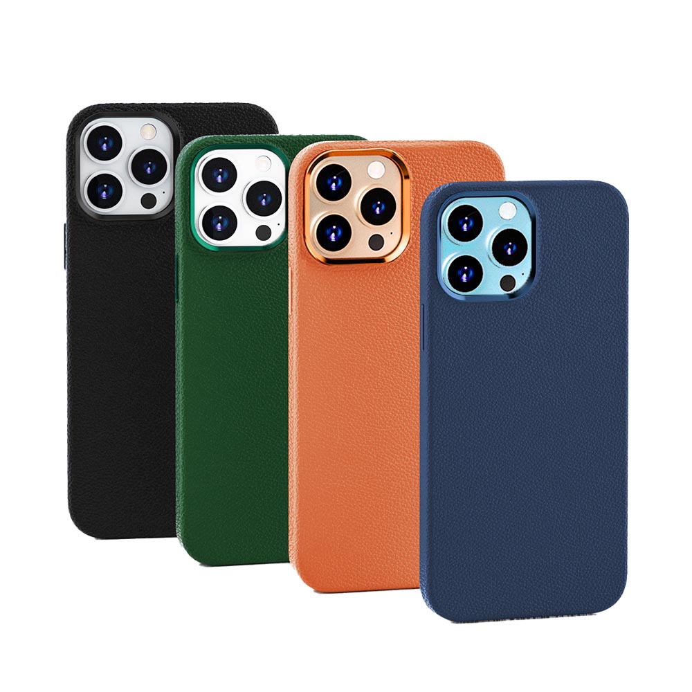 【WiWU】Genuine Leather Phone Case iPhone13 Pro Max-Brown, , large