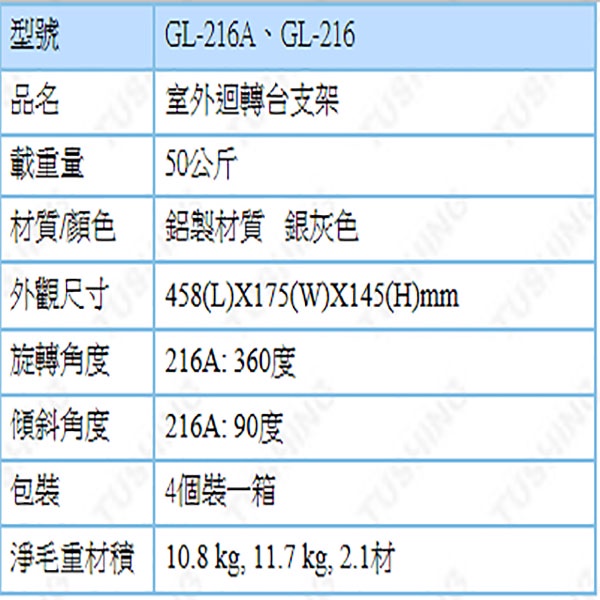 昌運監視器 GL-216A 室外迴轉台支架, , large