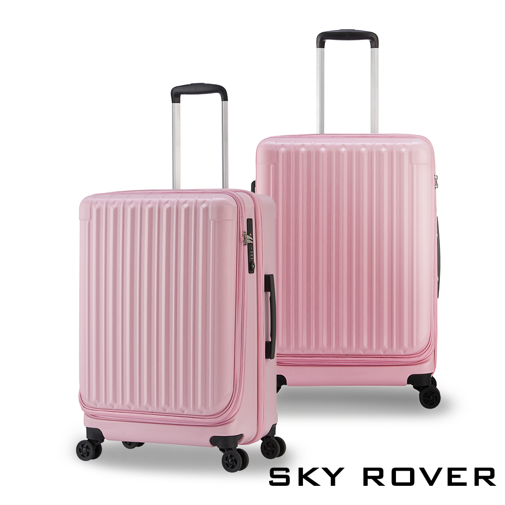 【PANTHEON PLAZA】展示品限量出清 SKY ROVER CRYSTAL 19吋 璀璨晶鑽 前開式可擴充拉鍊硬殼行李箱 SRI-1808SF 紫水晶, , large