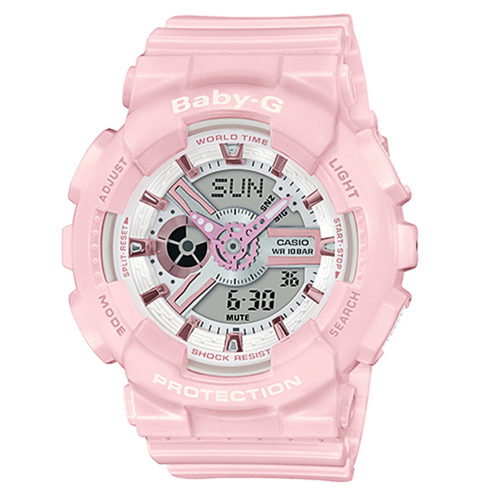 CASIO 卡西歐 Baby-G 粉紅金手錶 BA-110RG-4A, , large