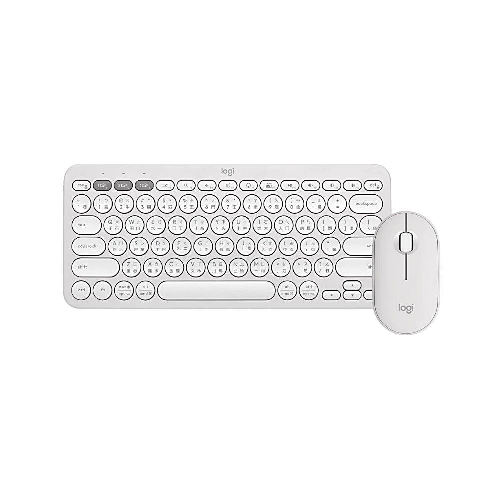 【 Logitech 羅技 】Pebble 2 Combo 珍珠白 無線 藍牙 鍵盤滑鼠組, , large