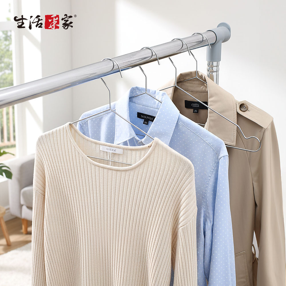 SHCJ 成人衣架10入組43.5cm 台灣製304不鏽鋼 室內外 衣褲洋裝 收納吊掛, , large