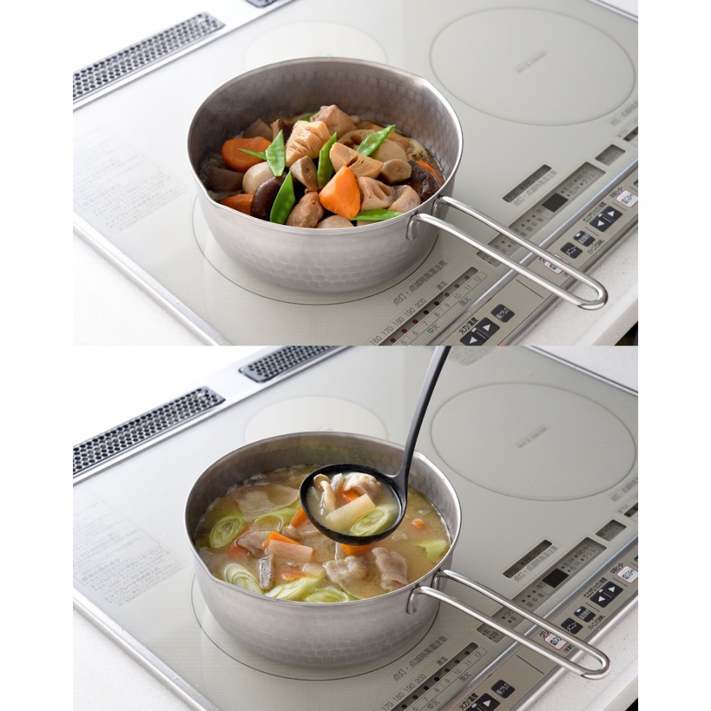 日本Arnest 日本製不銹鋼雙口雪平鍋20cm-超值2入組(2.4 L / 電磁爐可用), , large