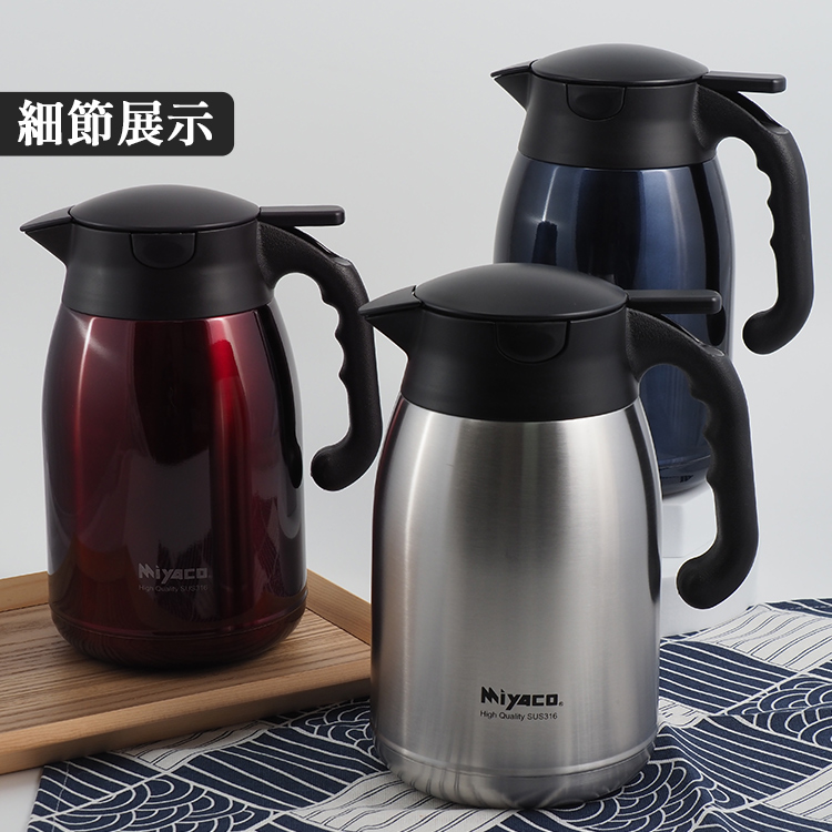 米雅可經典316按壓式真空保溫壺-2.0L-2支, , large