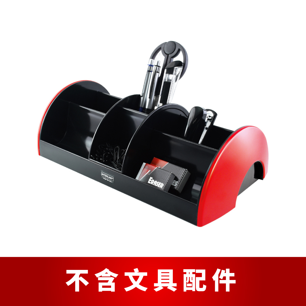 【O-Life】Desktop Storage Box - Black and Red, , large