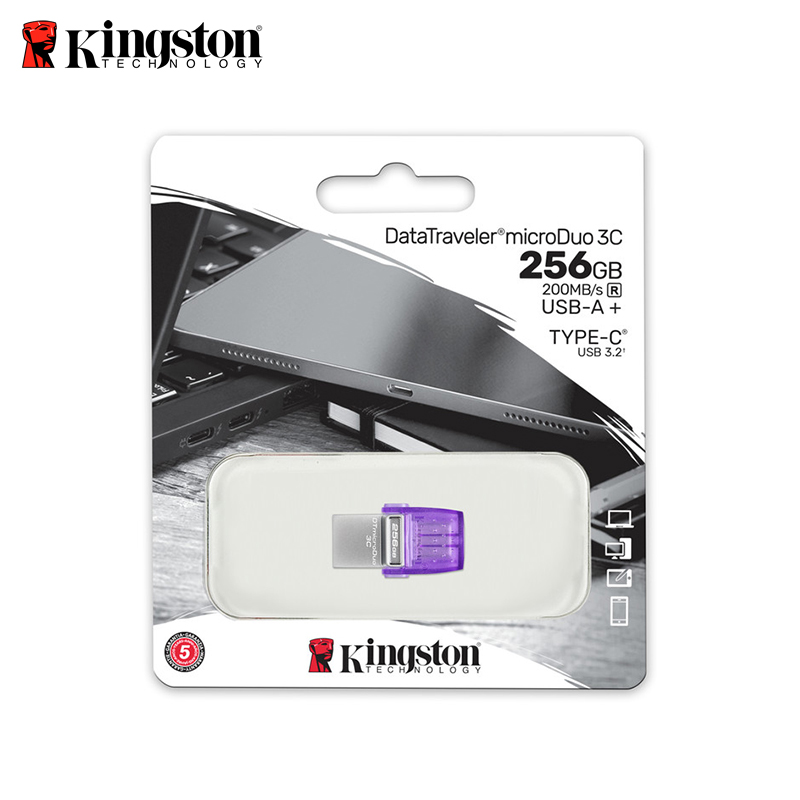 【Kingston】DataTraveler MicroDuo 3C 256G USB 3.2 Gen1 隨身碟 讀取速度 200MB/s, , large