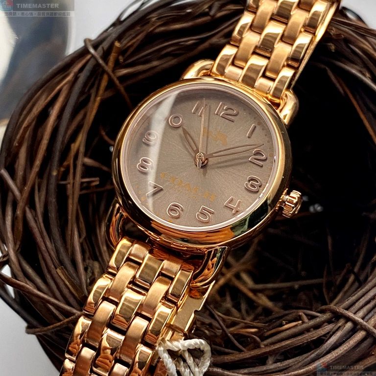 [星晴錶業]COACH手錶,24mm,CH00111玫瑰金色錶面玫瑰金錶殼玫瑰金色精鋼錶帶款, , large