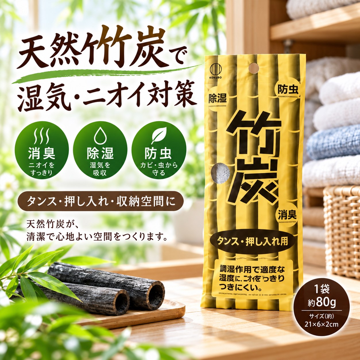 【HIYASU日安工坊】竹炭除濕包, , large