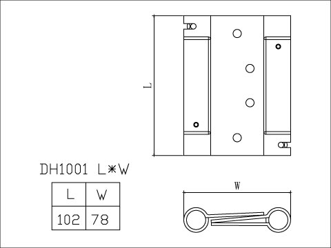 DOUBLE OPEN SPRING 4 INCH HINGE, , large