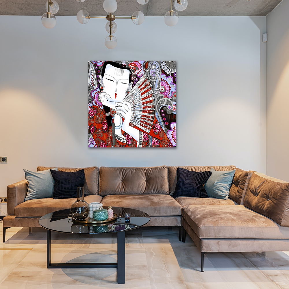 【御畫房】民俗系列二 國家一級畫師手繪油畫80&times;80cm(VF-183), , large