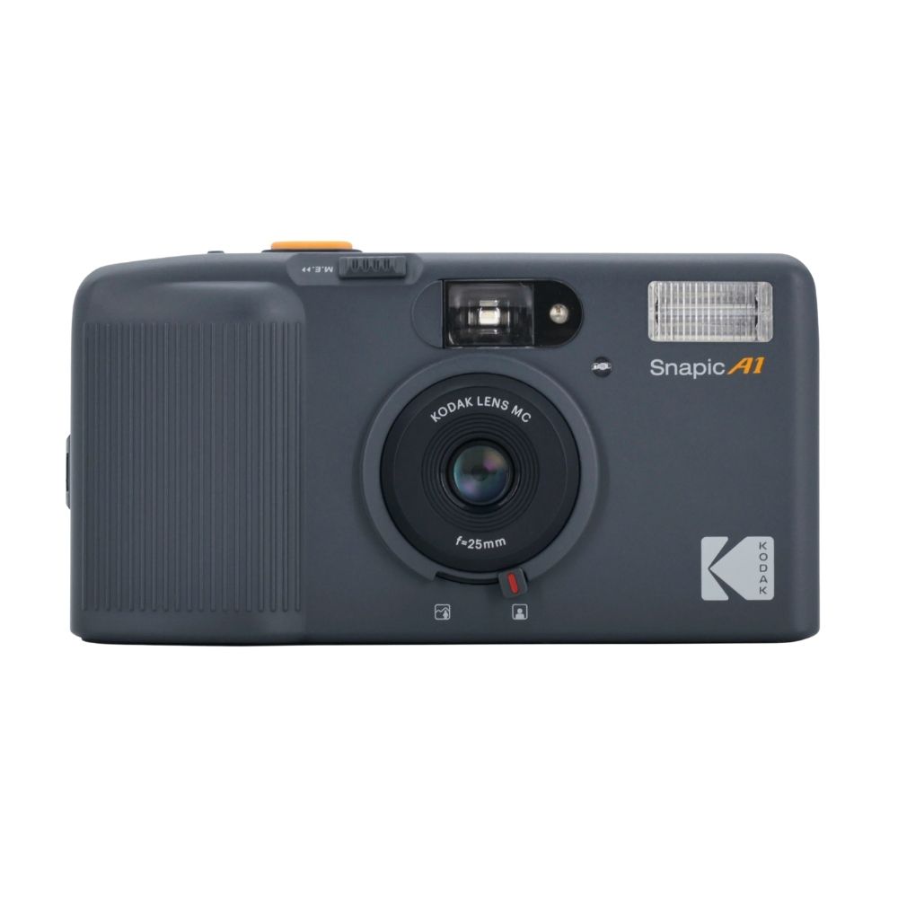 KODAK 柯達 Snapic A1 35mm 復古光學雙焦三鏡底片相機 犀牛灰, , large