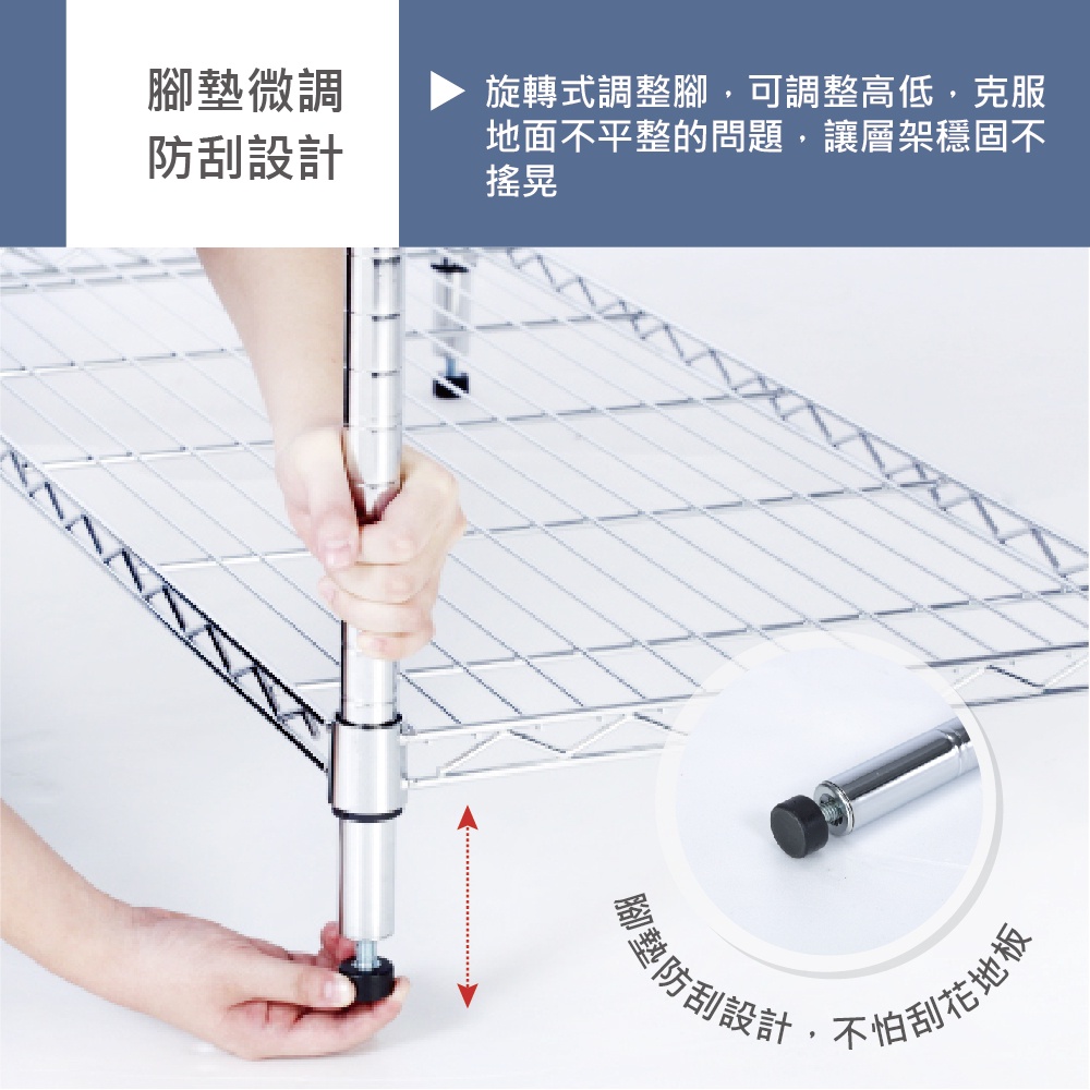 【KIWISH】46X40X180H四層架(黑色)收納架/鐵架/置物架/鐵力士架｜六分管 整體耐重200kg, , large