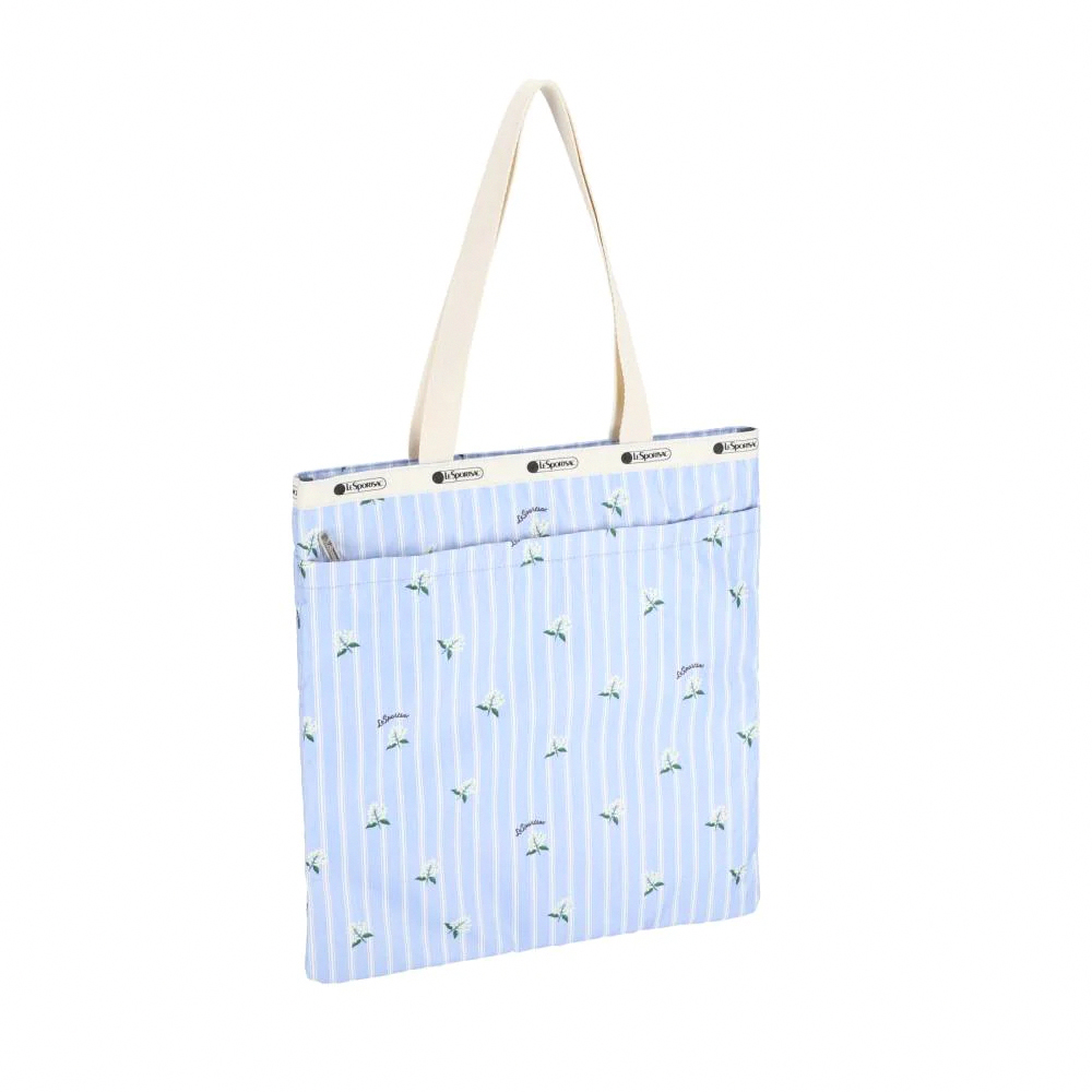 Lesportsac Large Emerald Tote 大型肩背托特包 購物袋 手提袋 送禮 禮物 推薦 女包(茉莉花條紋)L261-1589P-HG28, , large
