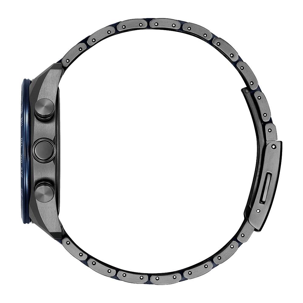 CITIZEN 星辰 湛藍星空 限量 鈦金屬光動能電波萬年曆手錶 AT8187-75E, , large