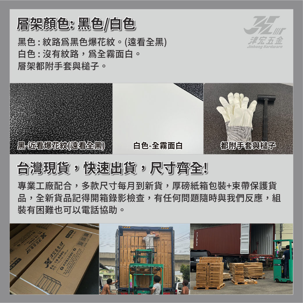 【津宏五金】【層架-三層/五層-黑色款】 品質穩定/完整售服/台灣快速出貨/免螺絲角鋼架/全鐵件/多配件/簡易安裝/置物架, , large