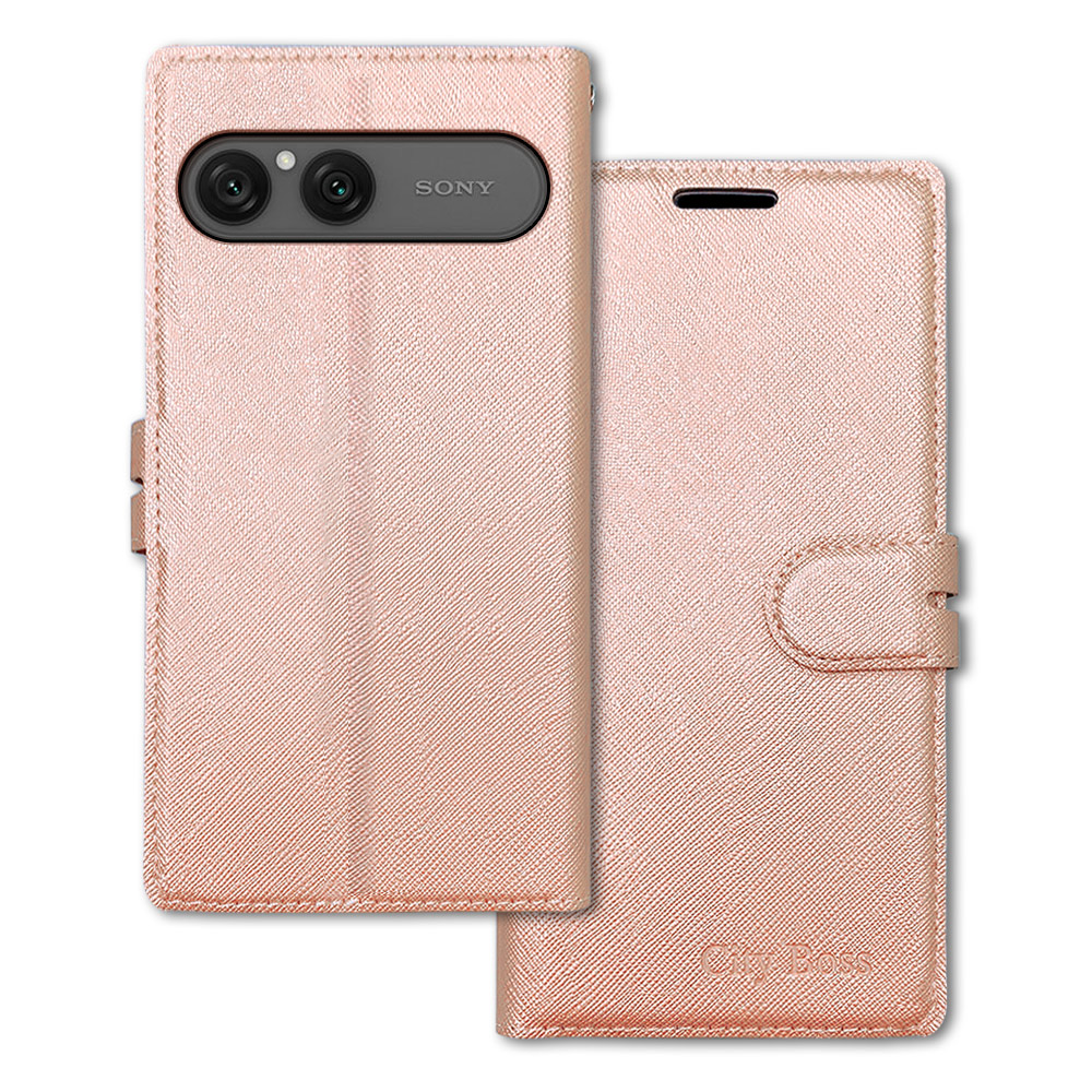 CITY都會風 SONY Xperia 10 VIII 八代 插卡立架磁力手機皮套 有吊飾孔, , large