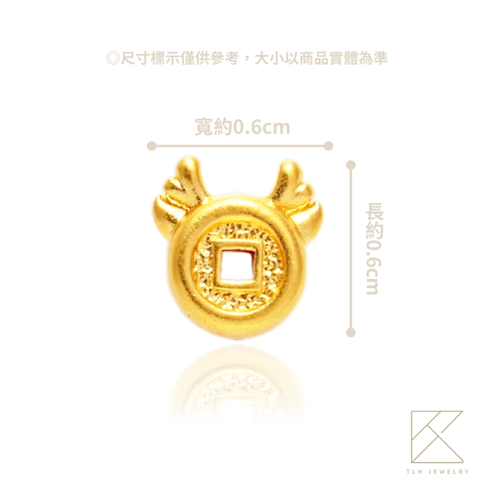 【TLH】黃金墜紅繩親子款手繩 純金999 多選 招財開運錢母 約重0.04錢&plusmn;0.02, , large