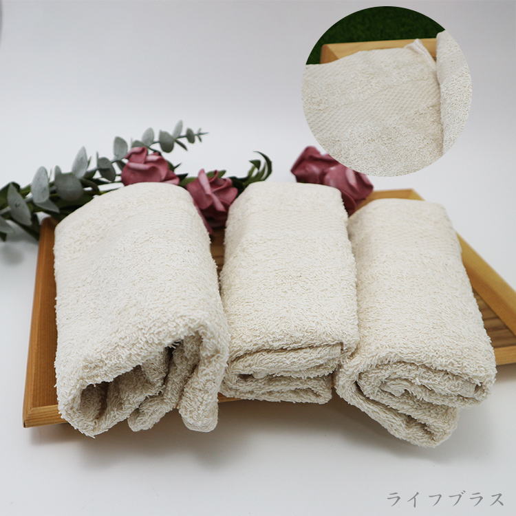 菱格緞檔毛巾-3條入X3包, , large
